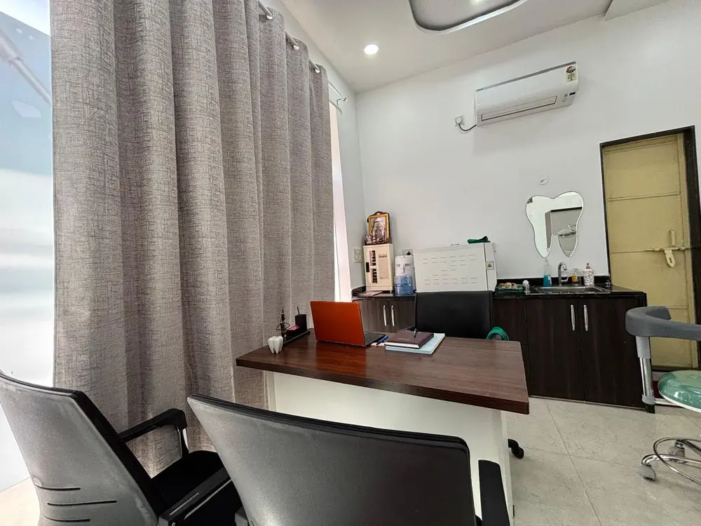 Consultation desk and sterilisation area